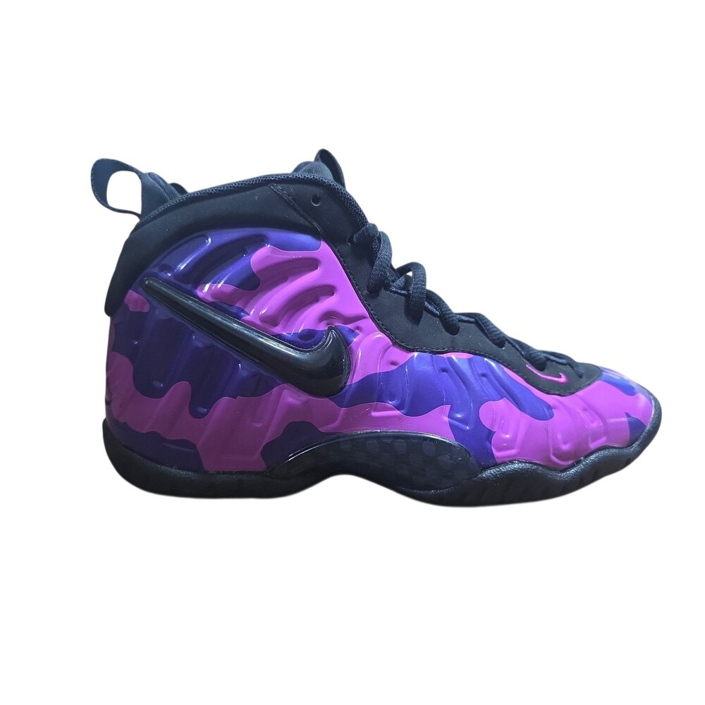 Nike Little Posite Pro GS Purple Camo Hyper Violet 644792-012 Size 4.5Y